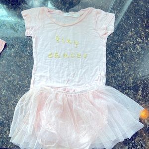 Oh Baby 6-12 months T-shirt and tutu(shorts) skirt Pale pink
